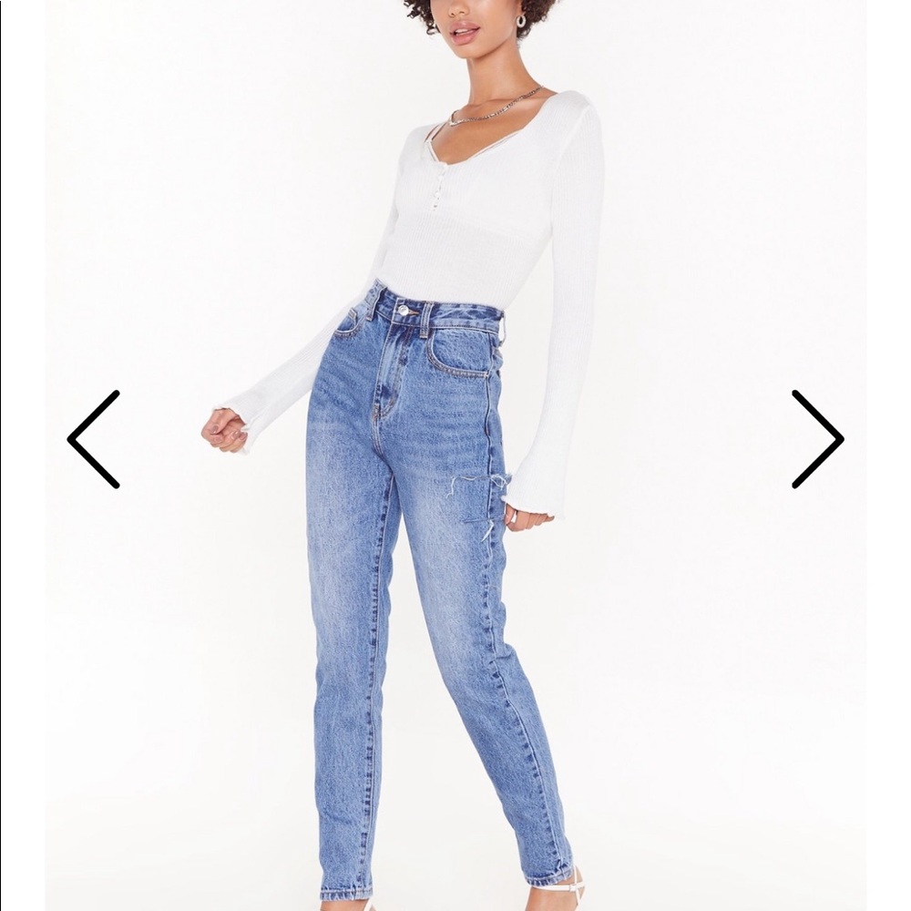 Nasty Gal Keep Slit Quick jeans
